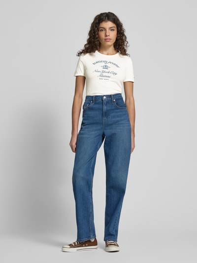 Tommy Jeans T-Shirt mit Label-Print Offwhite 1