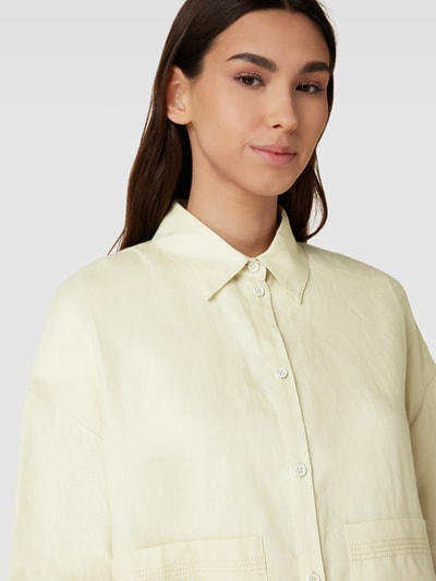 MaxMara Leisure Blouse met opgestikte zakken, model 'ANGORA' Zand - 3