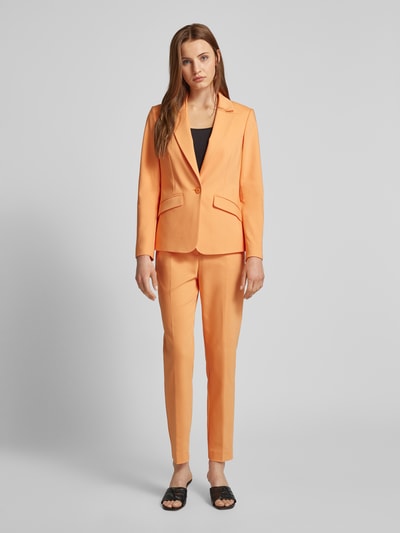 comma Spodnie materiałowe o kroju slim fit w jednolitym kolorze Pomarańczowy 1