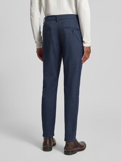 SELECTED HOMME Chinosy o kroju slim fit z mieszanki bawełny model ‘175 BRUSHED’ Granatowy 5