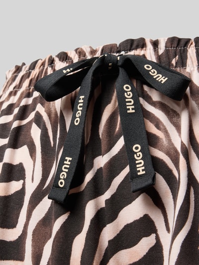 Productfoto, Regular Fit Pyjamas-Hose aus Modal-Mix Modell 'CASUAL PANTS' van HUGO, all-over print, elastische taille met tunnelkoord, labeltekst, jersey, dames, modal-mix