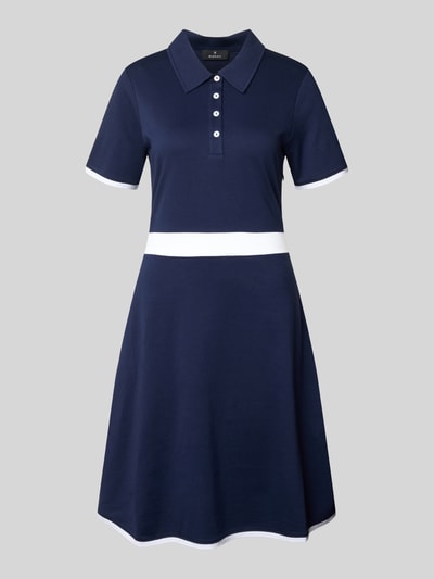 monari Sukienka polo o długości do kolan z krótką listwą guzikową Granatowy 2