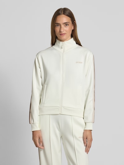 Guess Activewear Sweatjacke mit Label-Print Modell 'YARROW' Offwhite 4