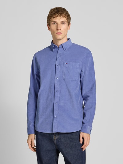 Tommy Jeans Regular fit corduroy overhemd van puur katoen Jeansblauw - 4