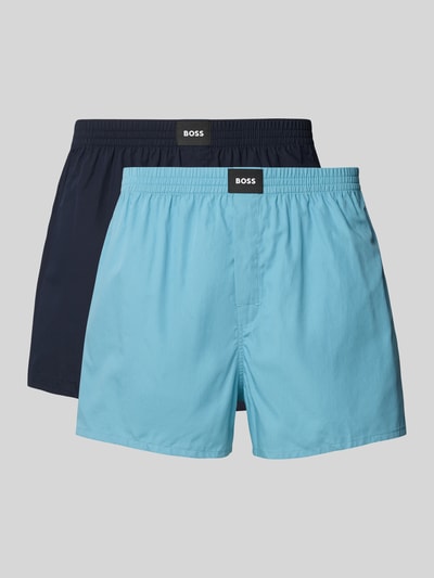 BOSS Regular fit boxershort van premium kwaliteit in een set van 2 stuks Aquablauw - 1