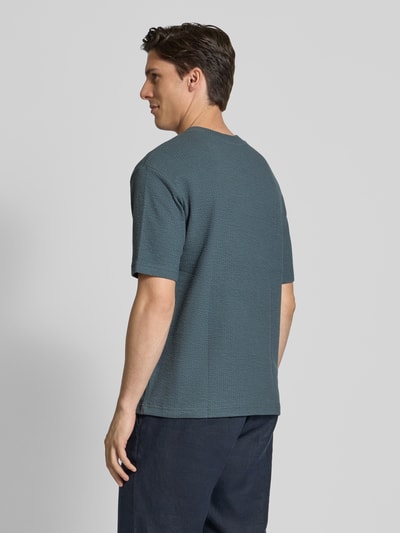 MCNEAL T-shirt met geribde ronde hals Petrol - 5