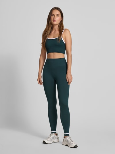 The Upside Top krótki z efektem dwóch warstw Ciemnozielony 1