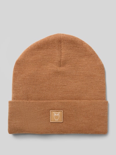 Knowledge Cotton Apparel Mütze aus reiner Wolle Modell 'Merino' Senf 1