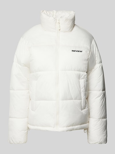 Review Gewatteerd jack met labelstitching Offwhite - 2