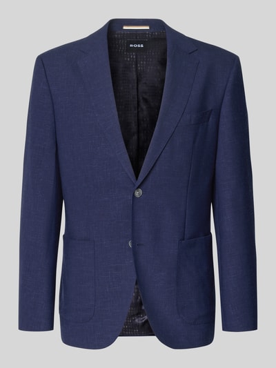 Produktfoto, Regular Fit Anzugsakko mit Woll-Anteil Modell 'JANSON' von BOSS in Melange-Optik, Reverskragen, 2-Knopf-Verschluss, Twill