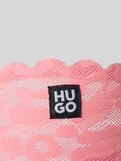 HUGO Slipy z detalem z logo Mocnoróżowy 2