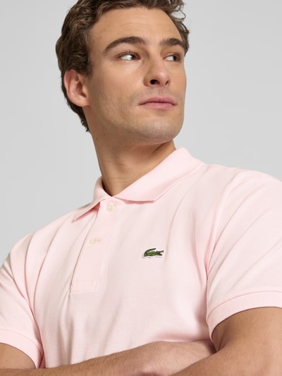 Lacoste Regular Fit Poloshirt mit Label-Patch Rosa 3