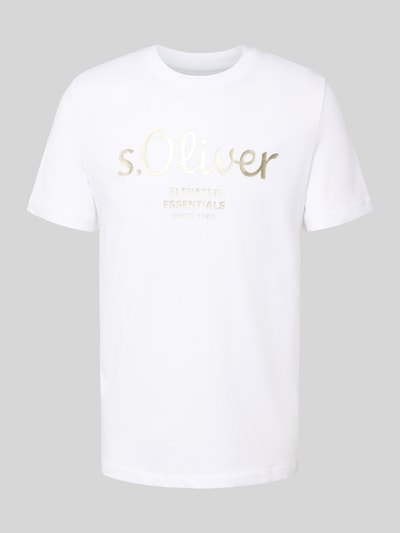 s.Oliver RED LABEL Regular Fit T-Shirt aus reiner Baumwolle Weiss 2