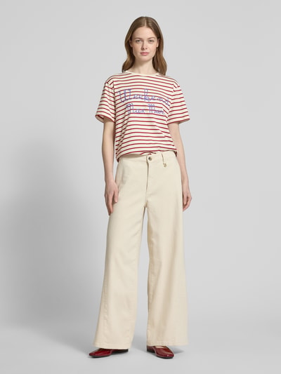 Weekend Max Mara T-Shirt mit Label-Stitching Modell 'OLGA' Rot 1