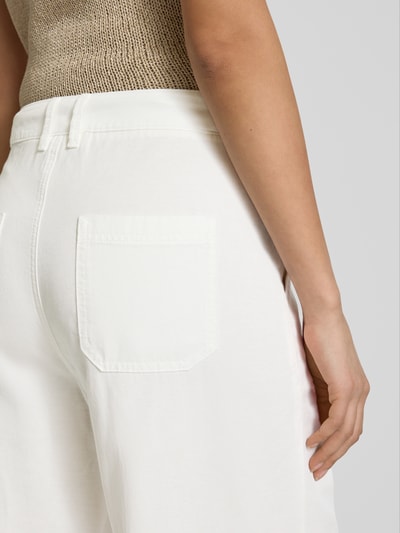 Oui Hose mit weitem Bein und Eingrifftaschen Offwhite 3