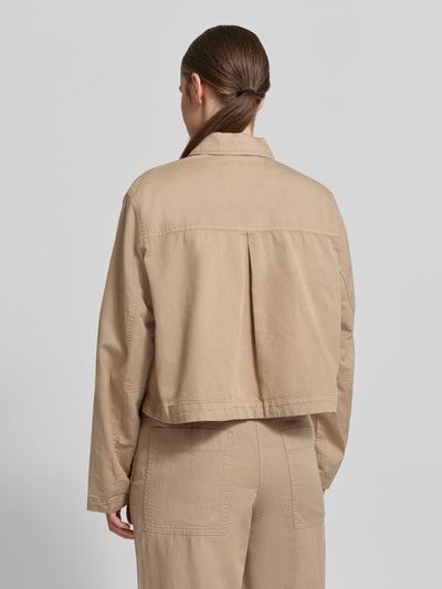 Marc O'Polo Oversized Hemdjacke aus Baumwoll-Lyocell-Leinen-Mix Beige 5