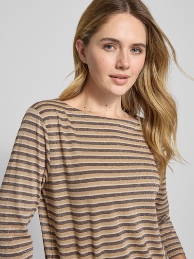 s.Oliver RED LABEL Regular fit 3/4-shirt van viscosemix Camel - 3