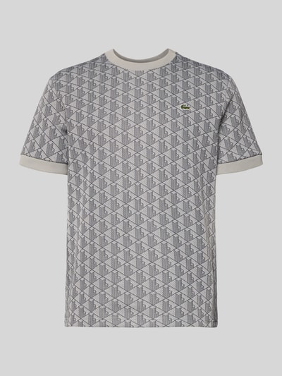 Produktfoto, Regular Fit T-Shirt mit Baumwoll-Anteil von Lacoste, Optik: Unifarben, Muster: L-Monogramm, Logo-Patch, Rundhals, Kurzarm, Ärmelabschluss gerippt