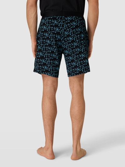 HUGO Regular Fit Shorts mit Label-Patch Modell 'Handwritten' Black 5