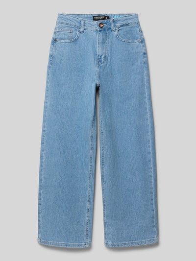 Produktfoto, Straight Fit Jeans mit Logo-Patch Modell 'Gately' von CARS JEANS für kinder im 5-Pocket-Design aus blauem Baumwoll-Mix.
