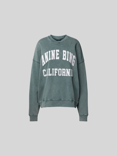 Anine Bing Oversized Sweatshirt mit Label-Print Gruen 2