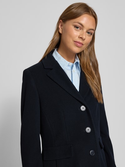 Fuchs Schmitt Wollmantel mit Kaschmir-Anteil und Pattentaschen Marine 3