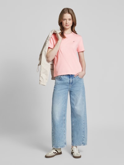 Gant T-Shirt mit Label-Print Pink 1