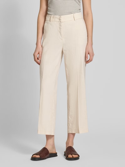 CAMBIO Chino aus Leinen-Mix mit Bügelfalte Modell 'CALIFORNIA' Beige 4
