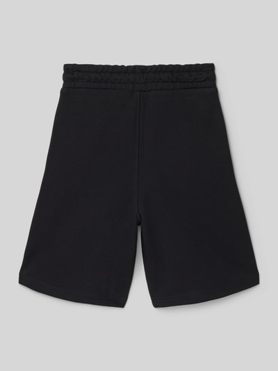 Productfoto, Regular Fit Sweatshorts mit Tunnelzug van BOSS, effen design in zwart, katoenmix, steekzakken, elastische band, labelpatch