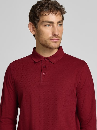 JOOP! Collection Gebreide pullover met kentkraag, model 'Bryson' Rood - 3