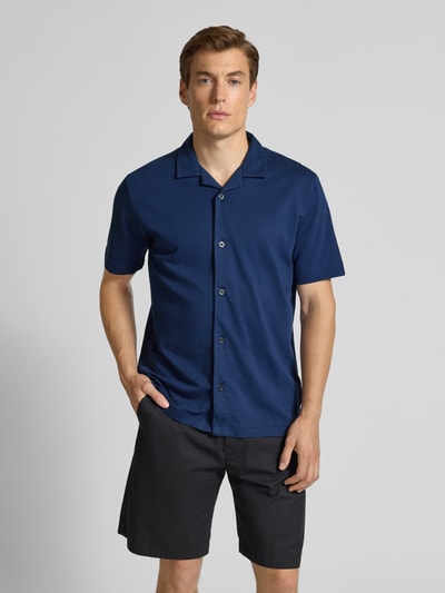 Marc O'Polo Regular Fit Freizeithemd aus Baumwoll-Mix Royal 4