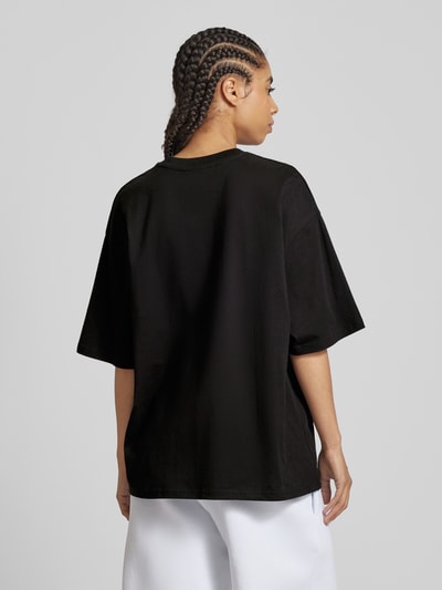 Review Oversized T-Shirt mit Label-Print Black 5