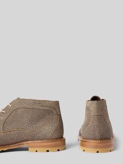 Floris Van Bommel Buty sznurowane z detalem z logo Piaskowy 2