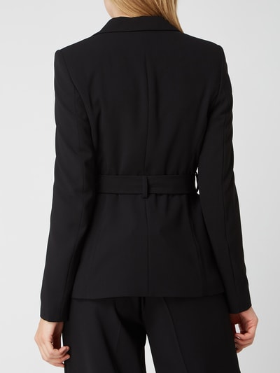 Jake*s Collection Blazer van crêpe met riem  Zwart - 5