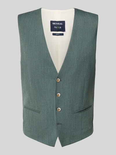 MCNEAL Slim Fit Weste mit Kleinstruktur Lind 2