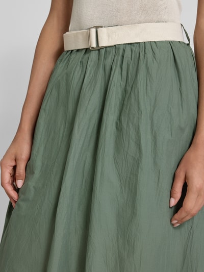 ZABAIONE Midirock mit Raffungen Khaki 3