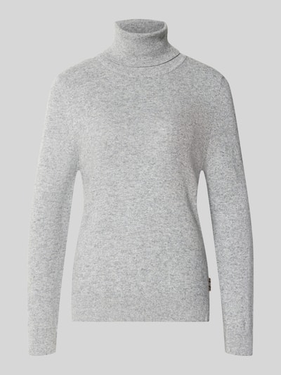 Barbour Regular Fit Rollkragenpullover aus Woll-Baumwoll-Mix Hellgrau 1