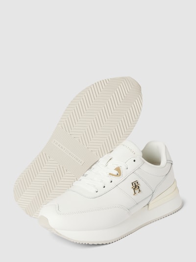 Tommy Hilfiger Sneakers van leer met labeldetail Ecru - 3