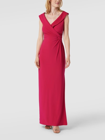 Lauren Ralph Lauren Abendkleid  in Wickel-Optik Modell 'LEONIDAS' Pink 1