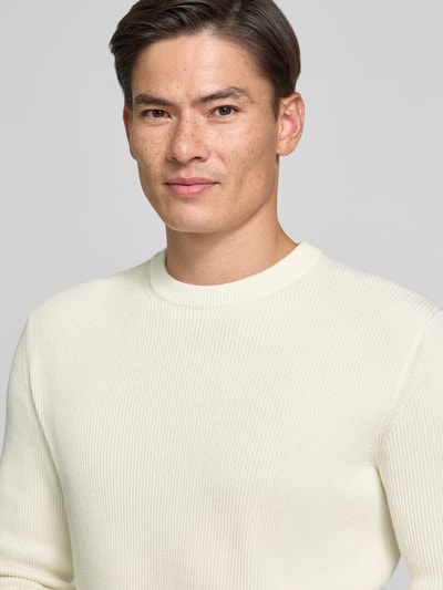 MCNEAL Regular Fit Strickpullover aus Baumwoll-Mix Sand 3