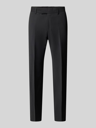 Strellson Regular Waist Business-Hose aus Wolle mit Bügelfalte Black 1