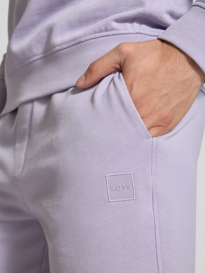 BOSS Orange Sweatshorts met steekzakken, model 'Sewalk' Lila - 3
