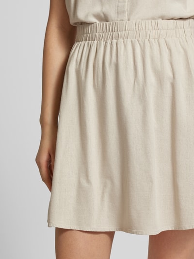 Vero Moda Minirok met elastische band, model 'MYMILO' Taupe - 3