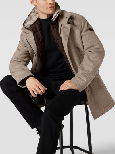 JOOP! Collection Jack met afneembare kraag van imitatiebont, model 'Gary' Beige - 3