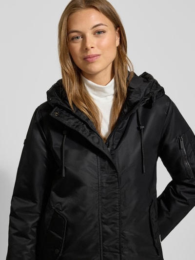 khujo Regular fit lange jas met imitatiebont, model 'Jilla' Zwart - 3