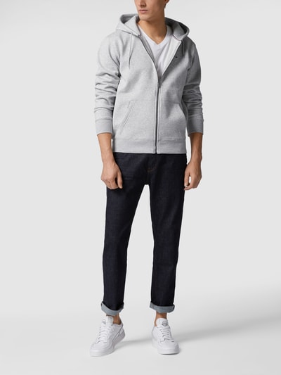 Tommy Jeans Regular fit sweatjack met capuchon  Lichtgrijs gemêleerd - 1