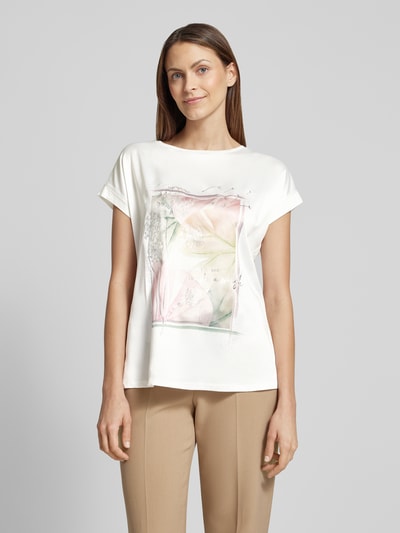 Christian Berg Woman T-Shirt aus Viskose-Mix mit Rundhalsausschnitt Offwhite 4