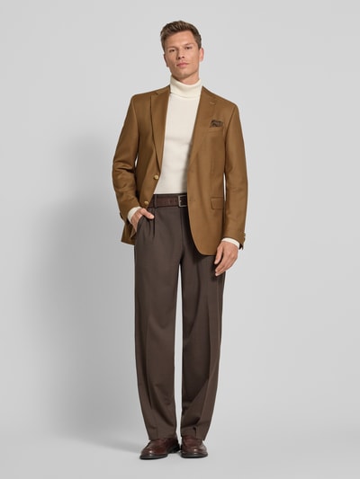 Carl Gross Regular Fit 2-Knopf-Sakko aus Schurwoll-Kaschmir-Mix Modell 'TASSILO' Camel 1