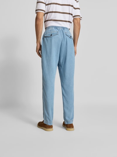 Officine Générale Straight Fit Jeans aus reiner Baumwolle Jeansblau 5