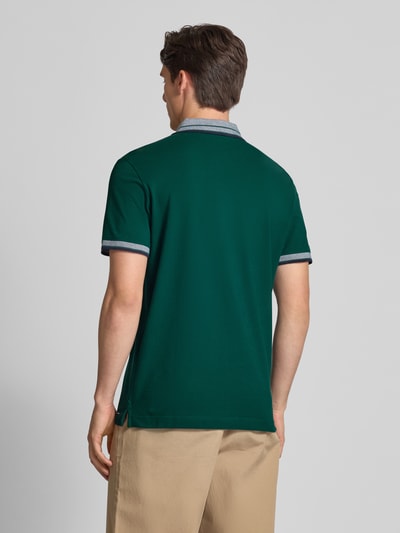 Tom Tailor Regular Fit Poloshirt aus Baumwoll-Mix Dunkelgruen 5